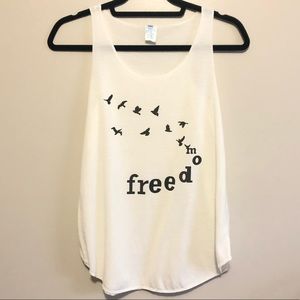 🔥 3 for $20 ~ Freedom white Tank Top